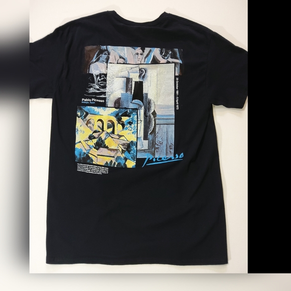 Bowery Supply Co. T-Shirt Mens Medium Black Pablo Picasso Malaga Spain Art Print - Picture 3 of 5